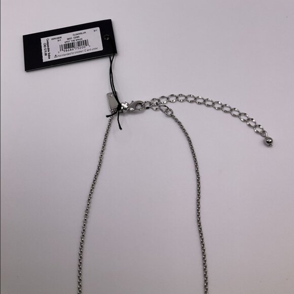 Kate Spade Spot the Spade Pave Charm Necklace Silver NEW Women's Jewelry Gift - Picture 7 of 7